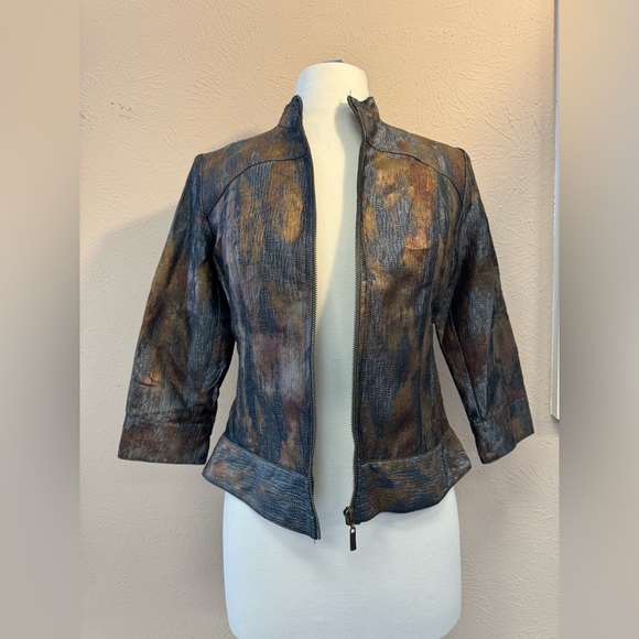 Ruby Rd. Jackets & Blazers - NWOT Metallic and Bronze Ruby Rd Jacket with Zipper Size 8p